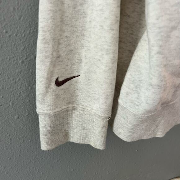 Nike Club Women’s XXL Quarter Zip Sweatshirt Gray Pullover Crest Logo EST 1972 - Picture 6 of 7